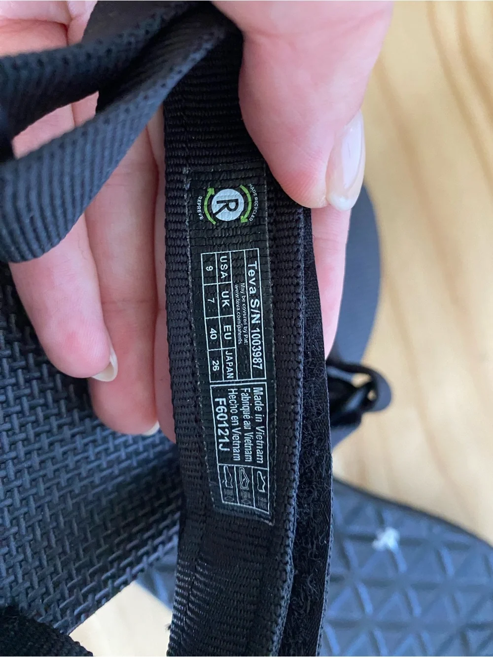 Teva Black Strap Women's Sandals